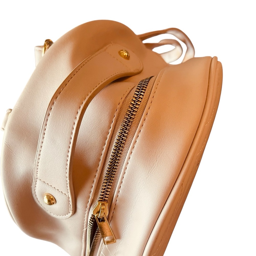 Chevron Pattern Blush Small Backpack - image 4